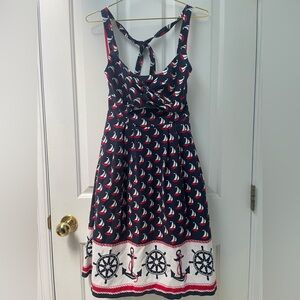 🌸S Anthropologie Nautical Themed Halter Dress- Sold As Is🌸 3/$25🌸